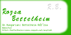 rozsa bettelheim business card